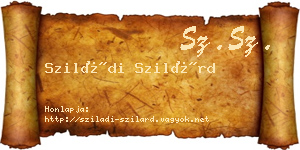 Sziládi Szilárd névjegykártya
